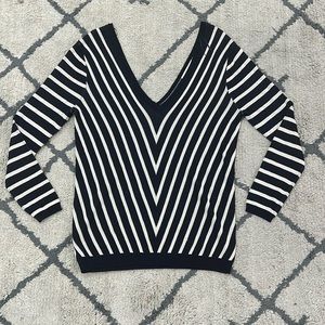 Zara - Black & Cream Striped Sweater - Excellent condition